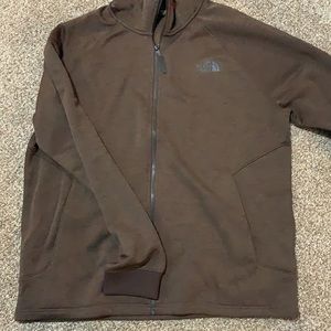 The North Face. Full Zip Hopdie. XL. Brown.
